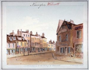 Vista del pueblo de Walworth, Southwark, desde la entrada norte, Londres, 1825