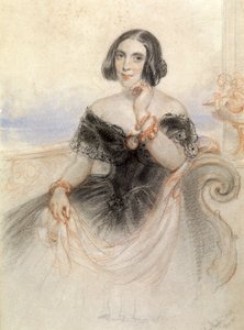 Dama con vestido negro, 1847 de John Hayter