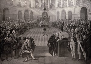 La Cámara de los Comunes de Irlanda, AD 1790, College Green, Dublín, de 