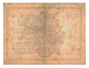Un mapa de Shropshire, c1788 de John Haywood