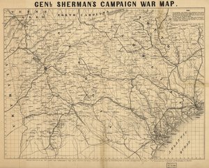 Mapa de guerra de la campaña del Gral. Sherman. LOC 99447285