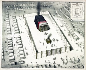El Tabernáculo en el desierto, y plan del campamento, publicado en 1850 de John Henry Camp