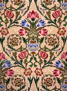 Diseño de papel tapiz de tallo único, 1905