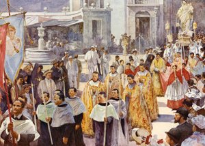 Una procesión católica romana de John Henry Frederick (after) Bacon