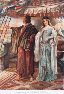 El príncipe Enrique y Elsie navegando a casa
