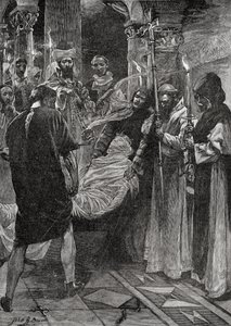 El entierro del rey Ethelbert de Kent, del libro 