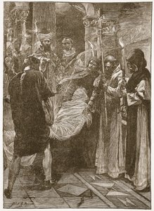 El entierro del Rey Ethelbert de Kent, ilustración de 