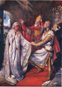 El Matrimonio del Rey Arturo y la Reina Ginebra, ilustración para 