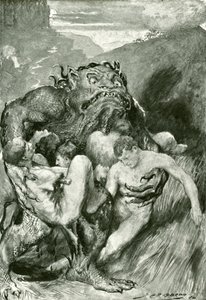 El demonio del mal, con su feroz voracidad, los agarró ávidamente de John Henry Frederick after Bacon