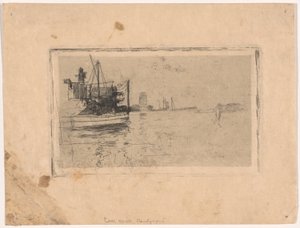 Muelle del Carbón, Bridgeport de John Henry Twachtman