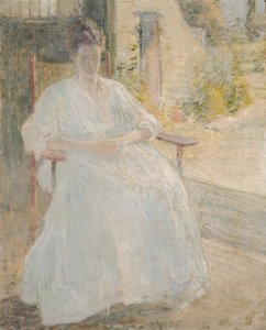 Figura a la luz del sol Esposa del artista, ca. 1890-1900 de John Henry Twachtman