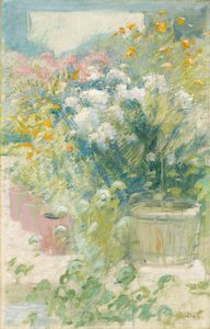 En el invernadero, c.1895 de John Henry Twachtman