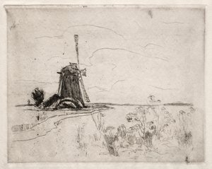 Molino y maleza, Holanda