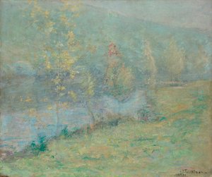 Mañana de mayo con niebla de John Henry Twachtman