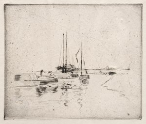 Cerca de Dordrecht de John Henry Twachtman