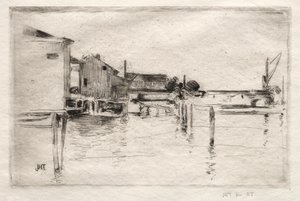 El muelle, Bridgeport, Connecticut de John Henry Twachtman