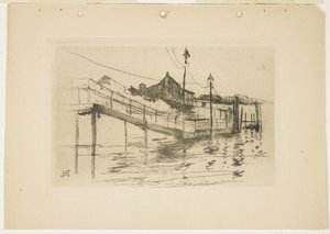 La vieja casa de peaje en Bridgeport (Placa pequeña), 1888-1889 de John Henry Twachtman