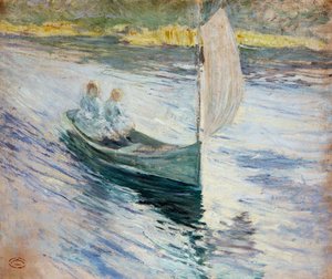 Dos Niños en un Velero, 1883 de John Henry Twachtman
