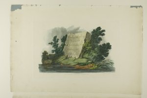 Página de título, viñeta y placa uno del primer número de Vistas pintorescas del paisaje americano