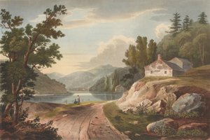 Vista Cerca de Fishkill No. 17 del Portafolio del Río Hudson, 1823-24 de John Hill