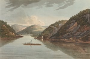 Vista cerca de Fort Montgomery No. 22 luego cambiado a No. 18 del Portafolio del Río Hudson..., 1822