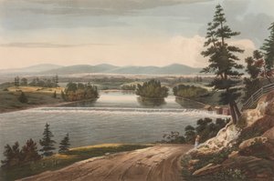 Vista cerca de Sandy Hill No. 7 del Portafolio del Río Hudson, 1822-23