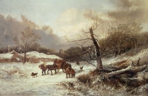 Invierno en los bordes del bosque de Sherwood de John Holland