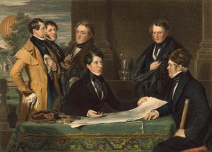 Una consulta previa a un viaje aéreo de Londres a Wellburg en Nassau el 7 de noviembre de 1836, pub. 1843 de John Hollins