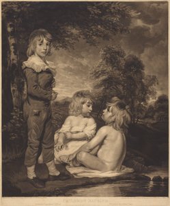 Niños bañándose (Los niños Hoppner) de John Hoppner