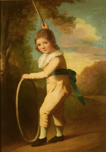 Retrato del Maestro William Morgan con un aro y un palo
