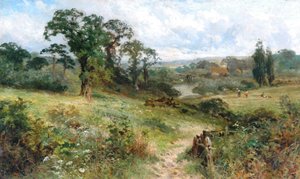 Shiplake en el Támesis desde las Colinas de Wargrave de John Horace Hooper