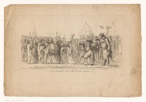 Catharina Paulowna van Rusland en Oxford, 1814 La procesión de Oldenburg a través de Oxford. Mayo de 1814 (título sobre objeto) de John Hughes