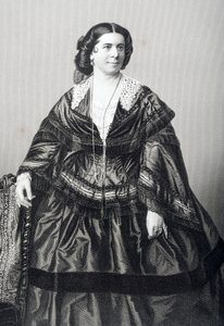Madame Anna Bishop (1810-84) grabado por D.J. Pound de una fotografía, de 