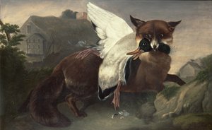 Zorro y ganso, c.1835 (óleo sobre lienzo)