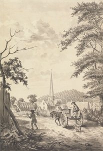 Iglesia y pueblo de Ledbury, Herefordshire de John James Barralet