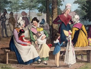 Las niñeras, 1820 de John James Chalon