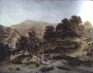 Paisaje galés de John James Chalon