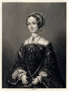Margarita de Navarra, Reina Consorte de Enrique II de Navarra, 1864 de John James Hinchcliff