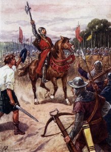 William Wallace en la batalla de Falkirk, Escocia