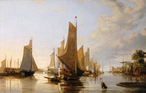 The Yarmouth Water Frolic, c.1821 (óleo sobre lienzo) de John & John Berney (1794 1842) Crome