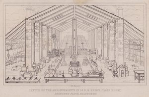 Boceto de los arreglos en el aula del Dr. D B Reid, Roxburgh Place, Edimburgo (grabado) de John Johnstone