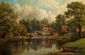 Granja en Wood Lane, Handsworth, 1850-1908 de John Joseph Hughes