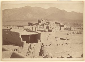 Norte de Taos Pueblo, Nuevo México de John K. Hillers