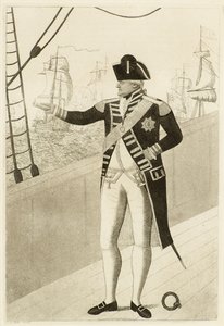 Almirante Duncan en la cubierta de popa