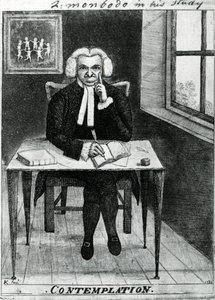 Contemplación - Lord Monboddo en su estudio, 1784 de John Kay