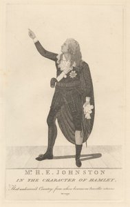 El Sr. H. E. Johnston en el personaje de Hamlet de John Kay