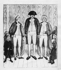Tres gigantes con un grupo de espectadores, 1784 de John Kay
