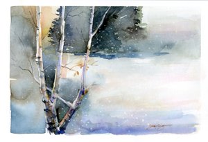 Abedul en invierno, 2015 de John Keeling