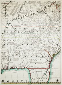 Un mapa de los dominios británicos y franceses en Norteamérica con los caminos, distancias, límites y extensión de los asentamientos, humildemente inscrito al Muy Honorable Conde de Halifax y a los otros Muy Honorables Lords Comisionados para el Comercio y