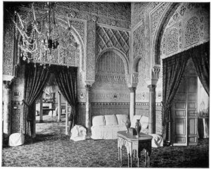 Salón de María de Padilla, Alcázar, Sevilla, España, finales del siglo XIX